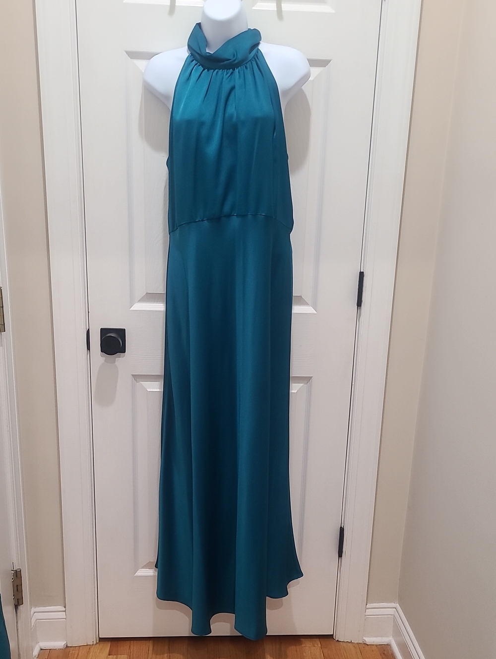 Taylor Teal Halter Maxi Dress